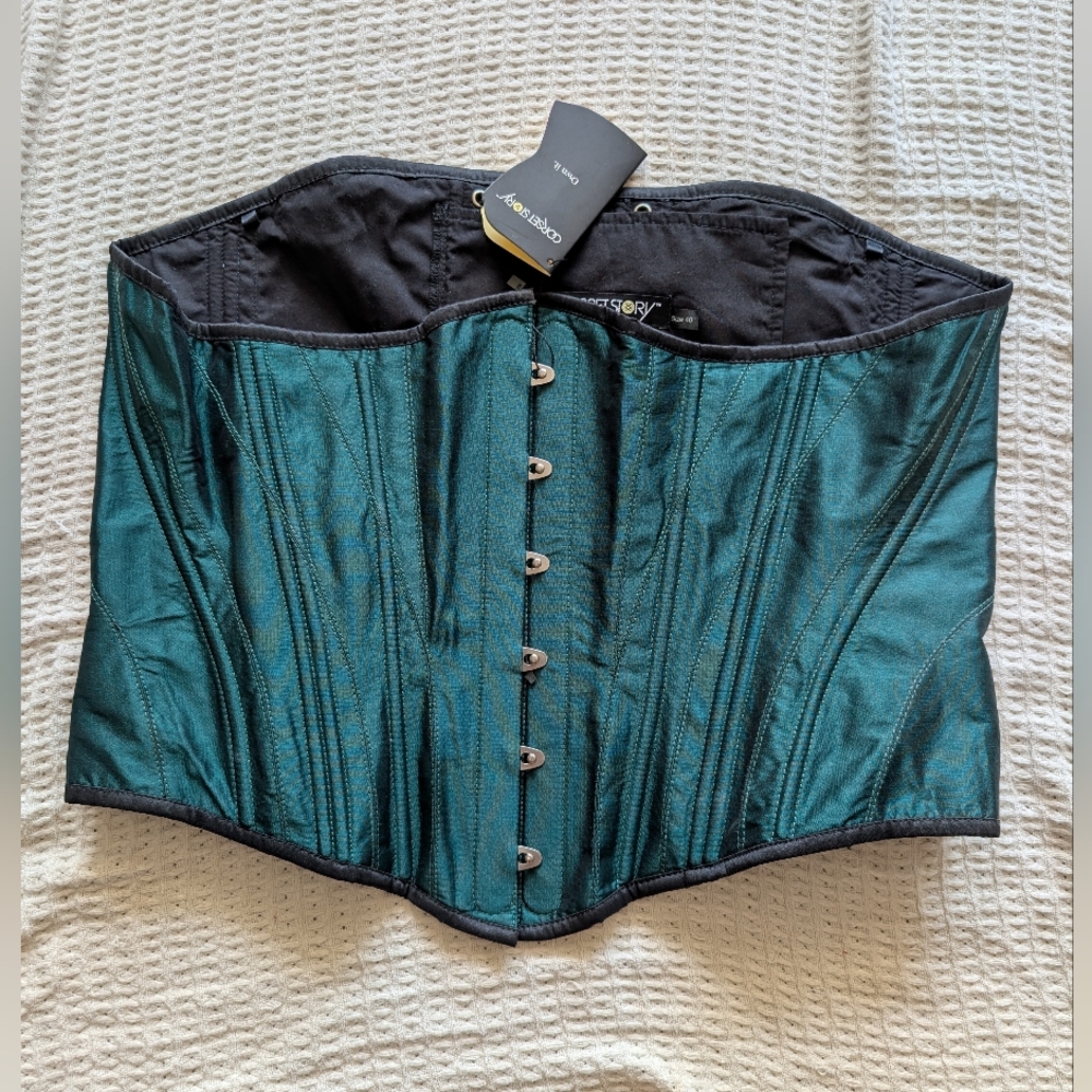 Green Satin Corset